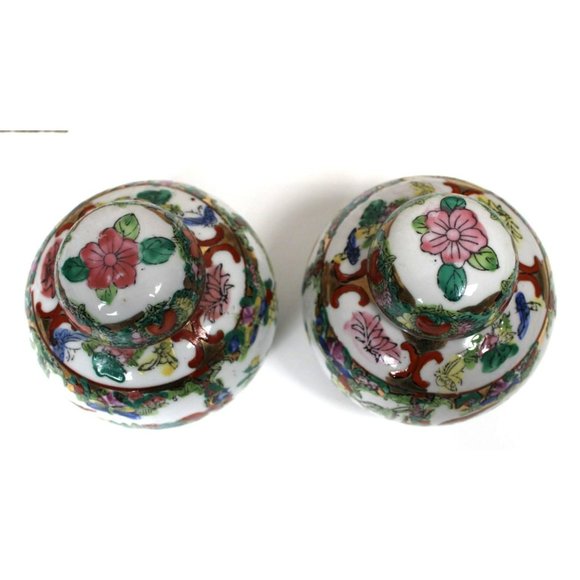 Unique Pair of Chinese Ginger Pots w/Lids! - Picture 2 of 13